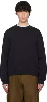 Флисовая толстовка с круглым вырезом Acne Studios, черный