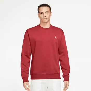 Флисовая толстовка с круглым вырезом Essentials JORDAN, цвет gym red/white