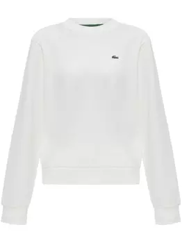 Флисовая толстовка с круглым вырезом Lacoste, белый