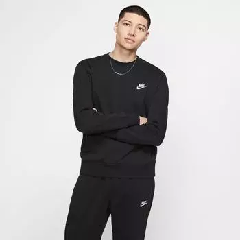 Флисовая толстовка с круглым вырезом Nike Sportswear Club, черный