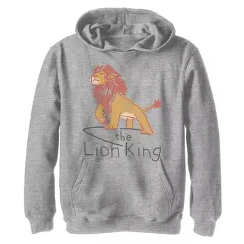 Флисовая толстовка с логотипом Disney's The Lion King 8-20 Simba Cave Painting Logo Disney