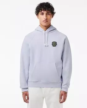 Флисовая толстовка с логотипом Heritage Lacoste, светло-синий