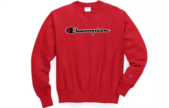 Флисовая толстовка с логотипом, красная Champion, красный