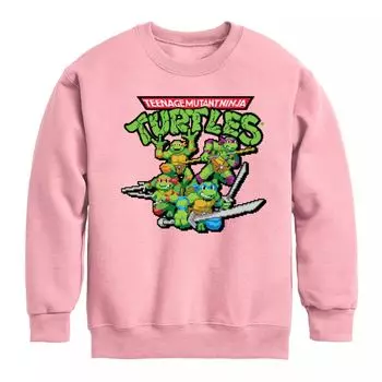 Флисовая толстовка с логотипом TMNT Gaming Group для мальчиков 8–20 лет Licensed Character, розовый