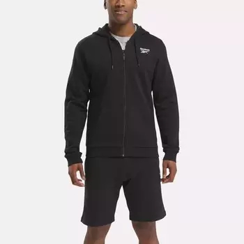 Флисовая толстовка с молнией во всю длину Identity Small Logo Reebok, черный