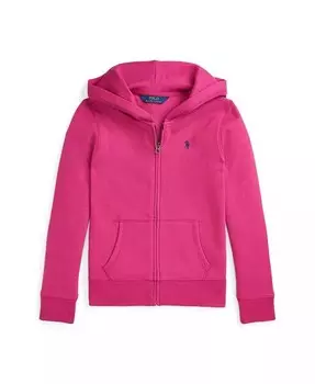 Флисовая толстовка с молнией во всю длину для больших девочек Polo Ralph Lauren, розовый