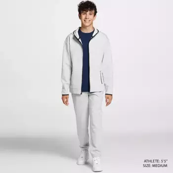 Флисовая толстовка с молнией во всю длину DSG Youth Sport, цвет Light Heather Grey