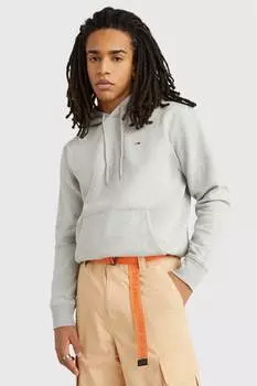 Флисовая толстовка с нашивкой-флагом Tommy Jeans, серый