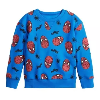 Флисовая толстовка с принтом «Человек-паук» для малышей Jumping Beans по всей поверхности JUMPING BEANS, синий