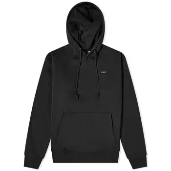 Флисовая толстовка с принтом Obey Face, черный