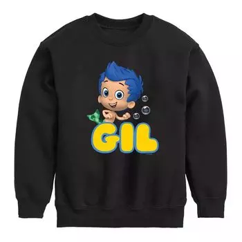 Флисовая толстовка с рисунком Bubble Guppies Gil для мальчиков 8–20 лет Licensed Character, черный