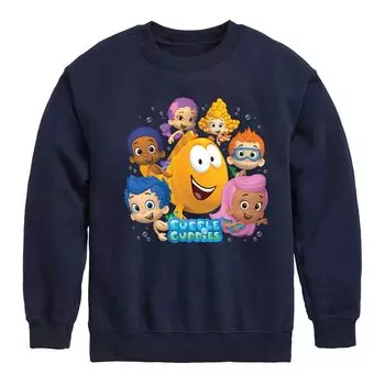 Флисовая толстовка с рисунком Bubble Guppies Grouper для мальчиков 8–20 лет Licensed Character, синий