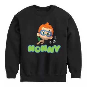 Флисовая толстовка с рисунком Bubble Guppies Nonny для мальчиков 8–20 лет Licensed Character, черный