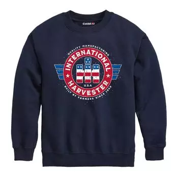 Флисовая толстовка с рисунком Case IH Americana Badge для мальчиков 8–20 лет Licensed Character, синий