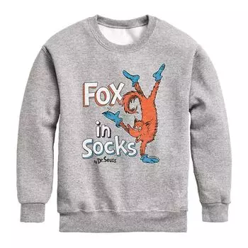 Флисовая толстовка с рисунком Dr. Seuss Fox In The Socks для мальчиков 8–20 лет Licensed Character