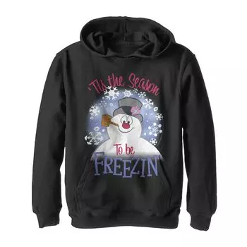 Флисовая толстовка с рисунком Frosty The Snowman 'Tis The Season To Be Freezin' для мальчиков 8–20 лет Licensed Character, черный