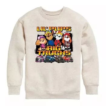 Флисовая толстовка с рисунком «Lil' Pups Big Trucks» для мальчиков 8–20 лет Paw Patrol Truck «Lil' Pups Big Trucks» Licensed Character