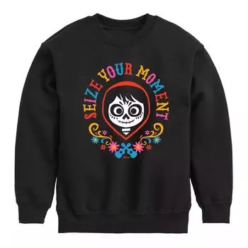 Флисовая толстовка с рисунком «Лови момент» для мальчиков 8–20 лет Disney/Pixar's Coco Licensed Character, черный