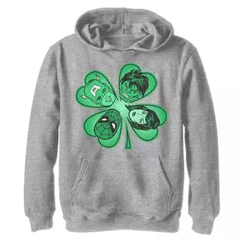Флисовая толстовка с рисунком «Marvel Avengers Shamrock» для мальчиков 8–20 лет Marvel