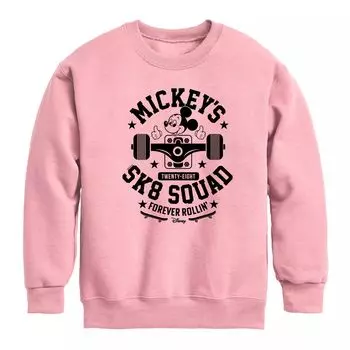 Флисовая толстовка с рисунком Микки Мауса Disney's Sk8 Squad для мальчиков 8–20 лет Licensed Character, розовый