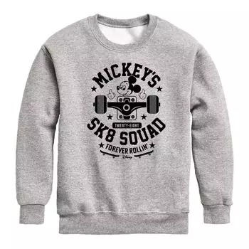 Флисовая толстовка с рисунком Микки Мауса Disney's Sk8 Squad для мальчиков 8–20 лет Licensed Character, серый