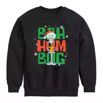 Флисовая толстовка с рисунком Nickelodeon SpongeBob SquarePants Bah Humbug для мальчиков 8–20 лет Licensed Character, черный