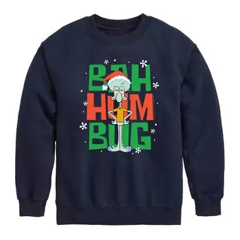 Флисовая толстовка с рисунком Nickelodeon SpongeBob SquarePants Bah Humbug для мальчиков 8–20 лет Licensed Character, синий