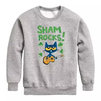 Флисовая толстовка с рисунком Pete The Cat Sham R'ocks для мальчиков 8–20 лет Licensed Character