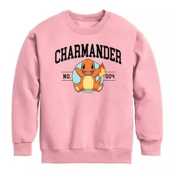 Флисовая толстовка с рисунком Pokemon Charmander 004 для мальчиков 8–20 лет Licensed Character, розовый