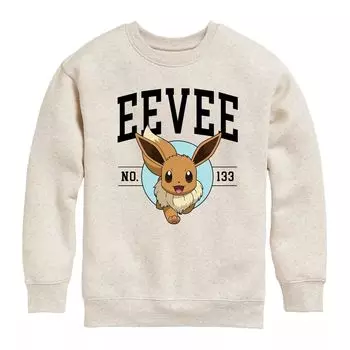 Флисовая толстовка с рисунком Pokemon Eevee Collegiate для мальчиков 8–20 лет Licensed Character