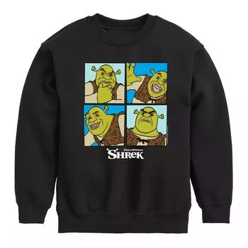 Флисовая толстовка с рисунком Shrek Grid для мальчиков 8–20 лет Licensed Character, черный