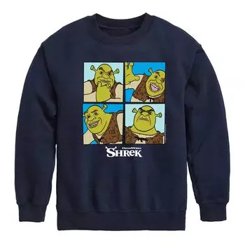 Флисовая толстовка с рисунком Shrek Grid для мальчиков 8–20 лет Licensed Character, синий