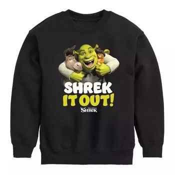 Флисовая толстовка с рисунком Shrek It Out для мальчиков 8–20 лет Licensed Character, черный