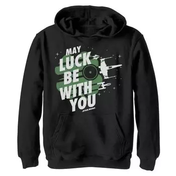 Флисовая толстовка с рисунком St. Patty's для мальчиков 8–20 лет «Звездные войны, пусть удача сопутствует вам» Star Wars