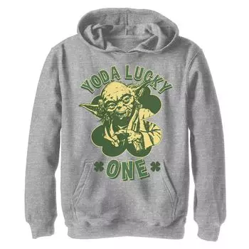 Флисовая толстовка с рисунком в стиле ретро «День Святого Патрика» для мальчиков 8–20 лет «Звездные войны Йода Lucky One» Star Wars