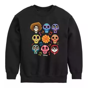 Флисовая толстовка с рисунком в виде сетки для мальчиков 8–20 лет Disney/Pixar's Coco Licensed Character, черный