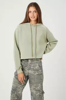 Флисовая толстовка с рукавами реглан Forever 21, шалфей