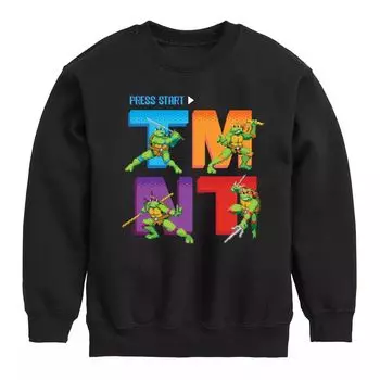 Флисовая толстовка с сеткой TMNT Press Start для мальчиков 8–20 лет Licensed Character, черный