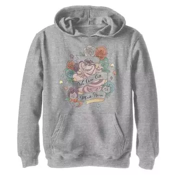 Флисовая толстовка с татуировкой и графикой Disney's Alice In Wonderland для мальчиков 8–20 лет «Мы все здесь без ума» Disney
