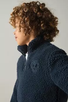 Флисовая толстовка с вышитым логотипом Dalton Reiss, синий