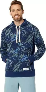 Флисовая толстовка Simply True с тропическим принтом пальм Life is Good, цвет Darkest Blue