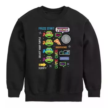 Флисовая толстовка TMNT Gaming Cluster для мальчиков 8–20 лет Licensed Character, черный