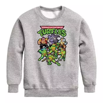 Флисовая толстовка TMNT Pixel Gaming для мальчиков 8–20 лет Licensed Character, серый