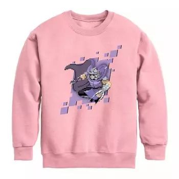 Флисовая толстовка TMNT Shredder Pixels для мальчиков 8–20 лет Licensed Character, розовый