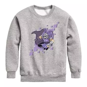 Флисовая толстовка TMNT Shredder Pixels для мальчиков 8–20 лет Licensed Character, серый