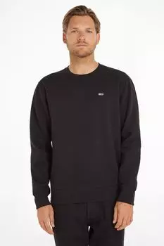 Флисовая толстовка Tommy Jeans обычного кроя с круглым вырезом Tommy Jeans, черный
