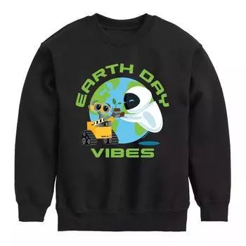 Флисовая толстовка Wall-E с графическим рисунком Disney/Pixar для мальчиков 8–20 лет Earth Day Vibes Licensed Character, черный