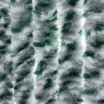 Флисовая занавеска Moritz из синели 100 x 200 см, белая/серебристая/зеленая пестрая дверная занавеска для защиты от мух, защита от насекомых для кемпинговых караванов