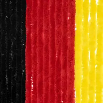 Флисовая занавеска Moritz из синели 90 x 200 см, черно-красно-золотая дверная занавеска для защиты от мух, защита от насекомых для кемпинговых караванов