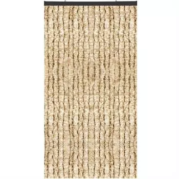 Флисовая занавеска специального размера - ширина: 140 см - длина: 250 см, дверная занавеска доступна во многих цветах и длинах. Bestlivings, бежевый